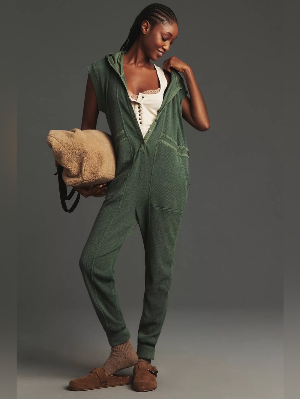 Daily Practice by Anthropologie Vapor Waffle Jumpsuit